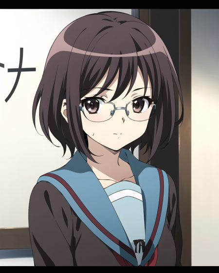 3978523210-1542915734-kyoani haruhi style, 1girl, solo, kita high school uniform, short hair, school uniform, blue sailor collar, glasses, sailor coll.png